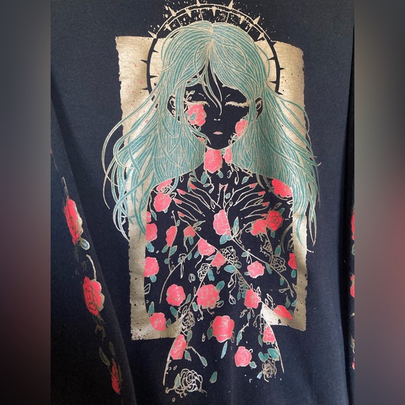 OMOCAT : Roses sweatshirt - Picture 5 of 12